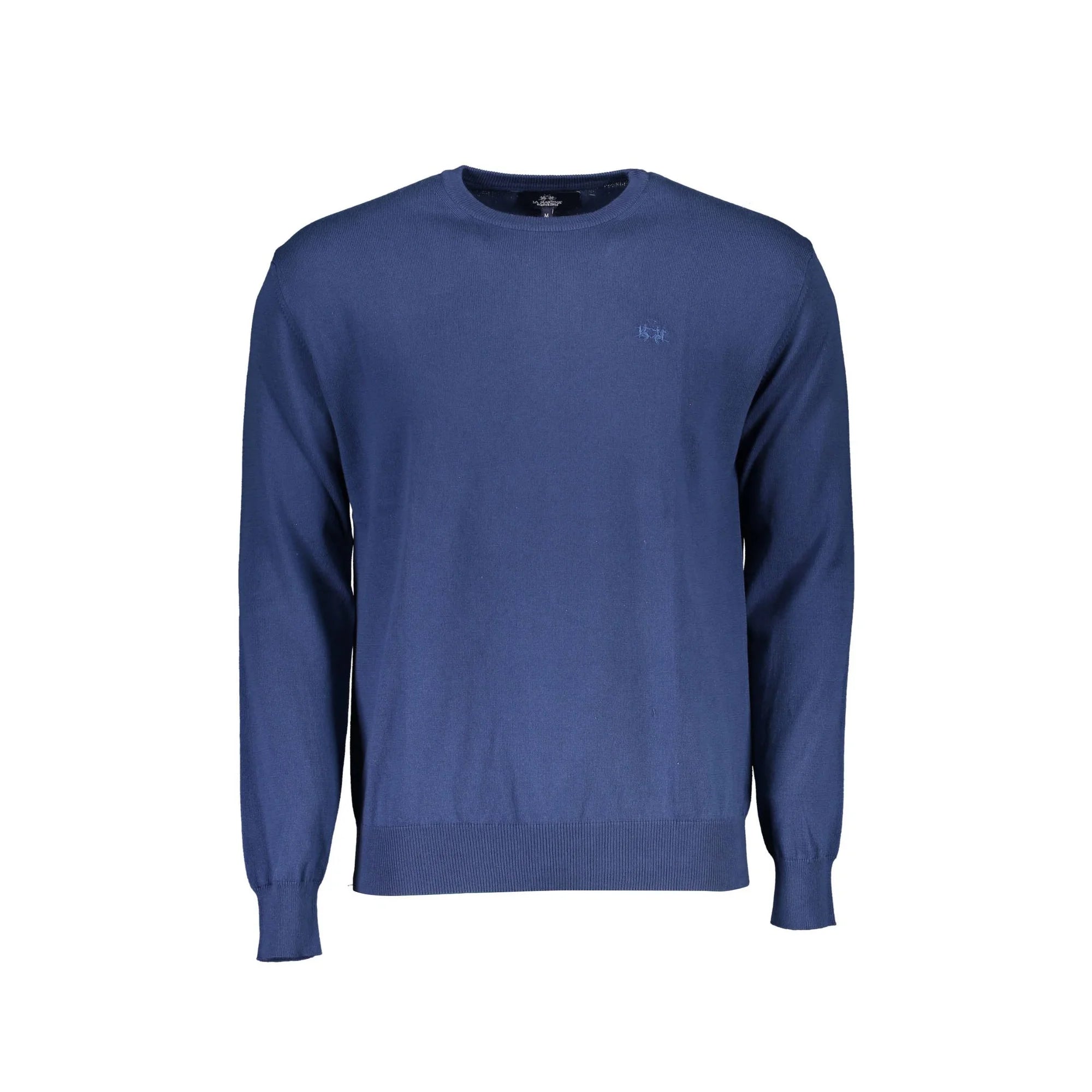 La Martina Maglia Uomo Blu Maniche Lunghe Girocollo Logo Maglie - foto prodotto